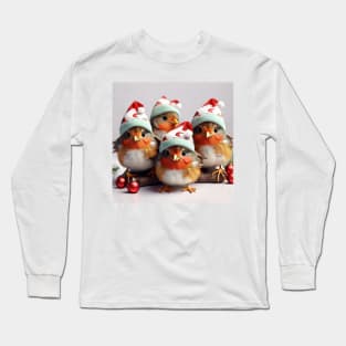 Christmas Robins Long Sleeve T-Shirt